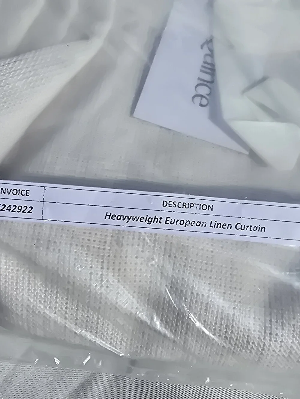 Quince 48x84 Heavyweight European Linen FILTERING Cloud Curtain 48